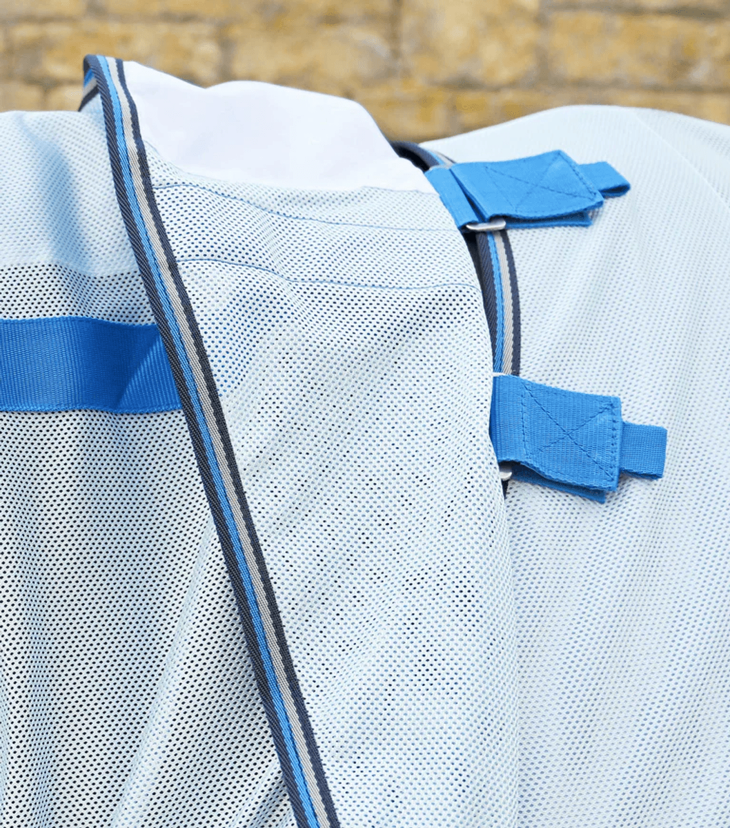 Premier Equine Bug Buster Fly Rug Detachable Neck Blue